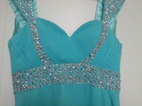 Vestiti: Abendkleid Türkis Chiffon 40 oder 46 - AUSVERKAUF – Nuovo e nell'imballaggio originale da turbenthal venduto da lory300zx 1