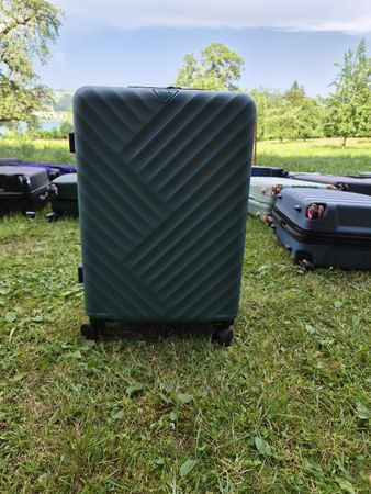 Gut erhaltener dunkelgrüner Koffer
