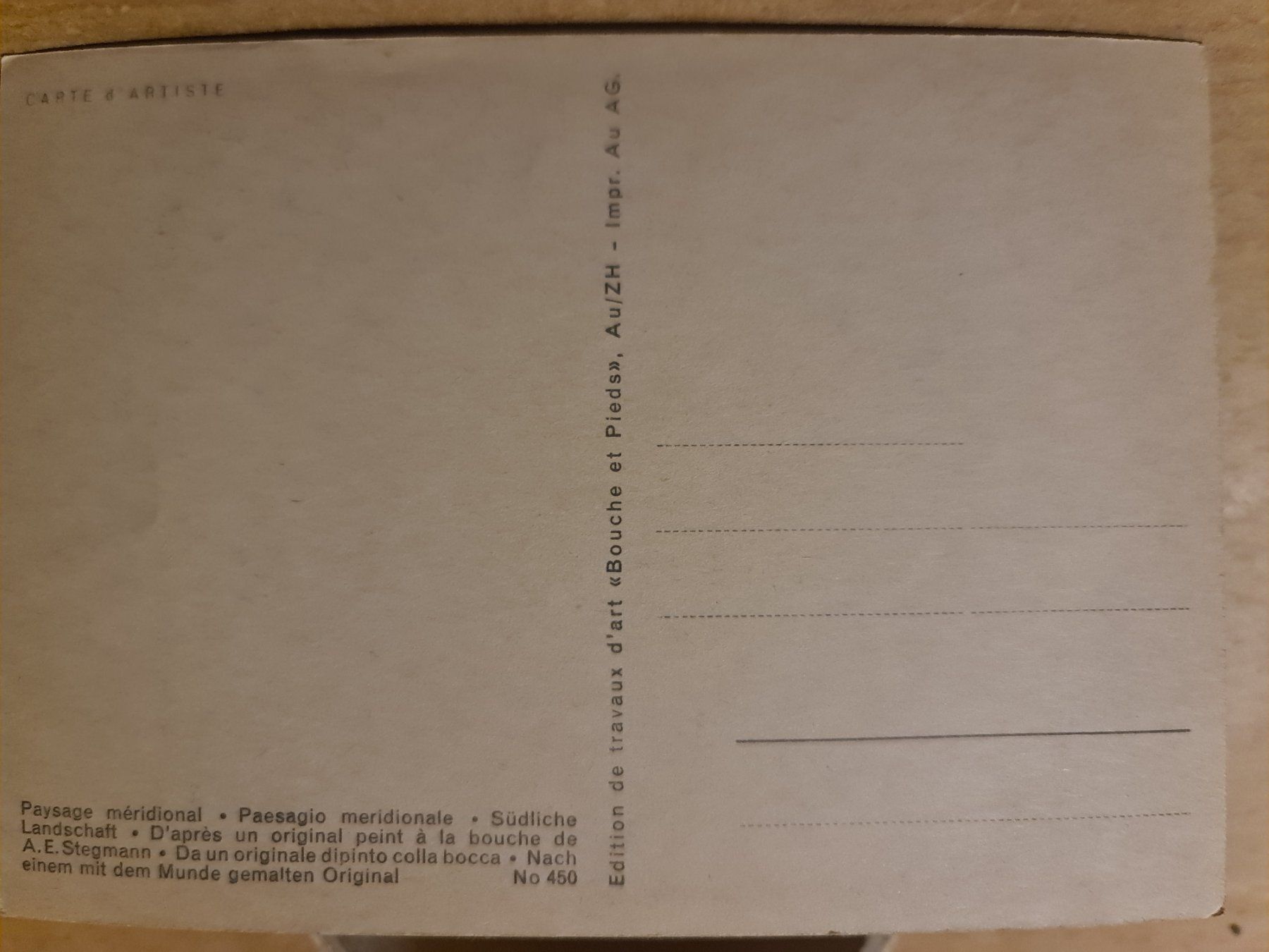 Cartoline postali: Ansichtskarte Südliche Landschaft A.E.Stegmann. – Nuovo (secondo la descrizione) da Dintikon venduto da Vexi 1