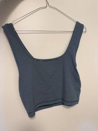 Zara - Crop Top - gestreift blau - L