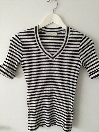 IN WEAR KURZARMSHIRT DUNKELBLAU-WEISS GESTREIFT GR. S