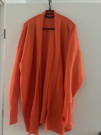 Warme, orange 5 XL Strickjacke aus Wolle - neu