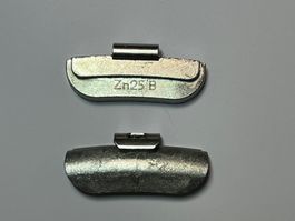 Auswuchtgewichte für Stahlfelgen, Zink, 25g, 25-tlg.