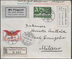 1925 R/Flug Comptoir Lausanne-MILAN Frank. hochwertig ab 1.-