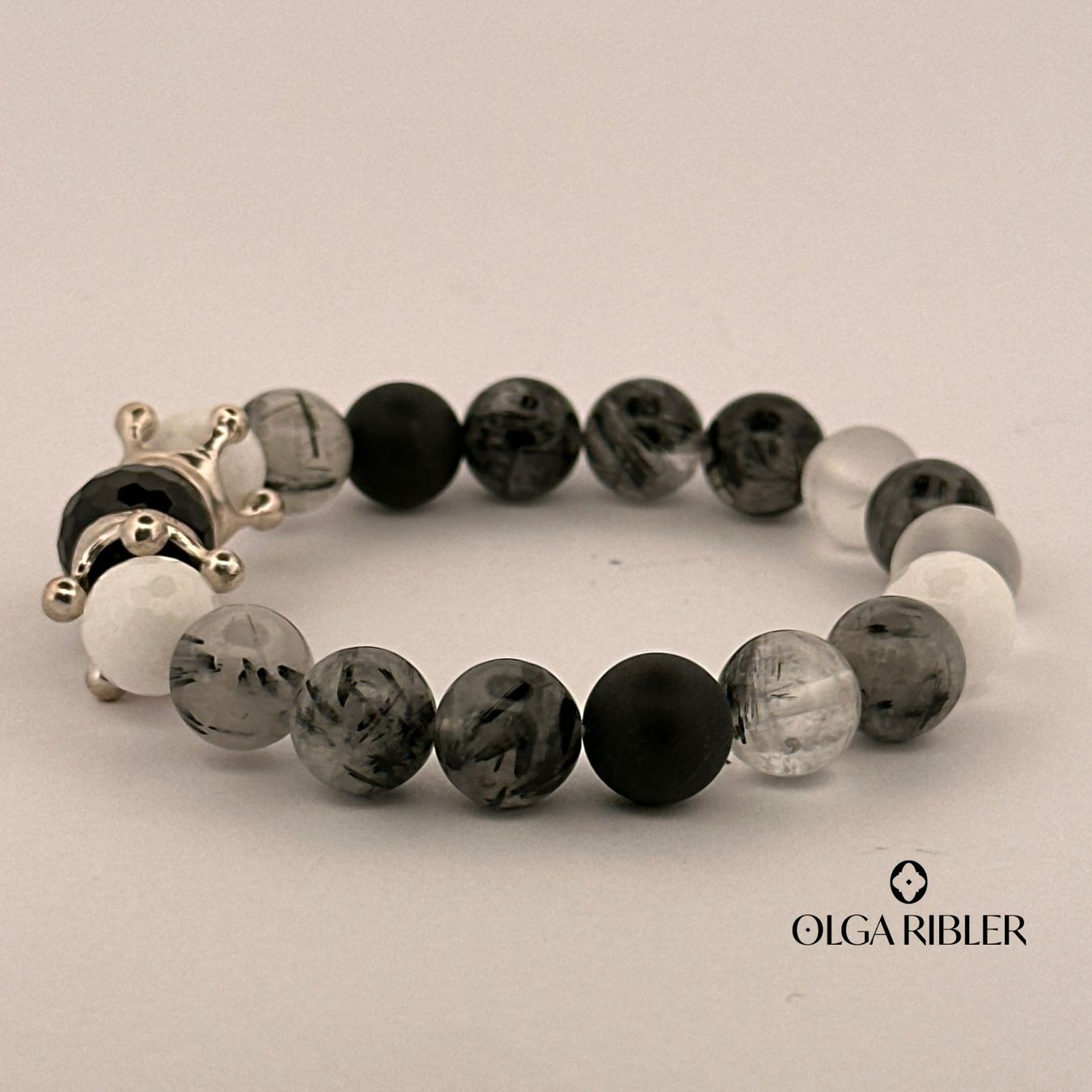 Olga Ribler Bracciali & Braccialetti: Rutilquarz und Bergkristall Armband, auf Elast – Nuovo (secondo la descrizione) da Luzern venduto da Schmuckoutlet