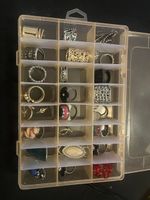 Schmuckring Sammlung Box gemischt guter Zustand