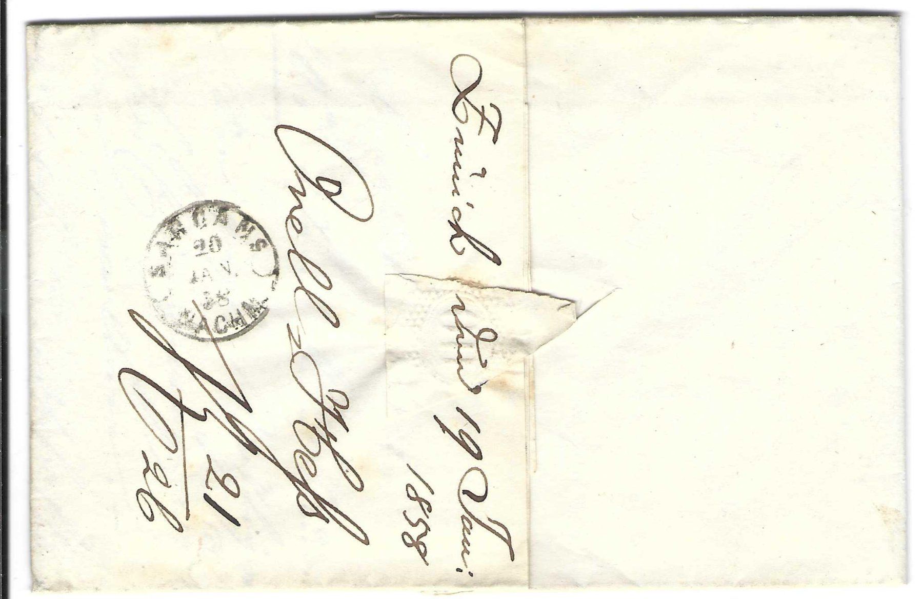 Tutti i francobolli: Faltbrief Zürich - Trübbach 1858 – Usato da Wildhaus venduto da Brunphil 1