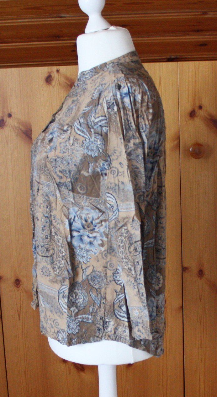 Camicette: Bluse ocker-blau Gr. L – Usato da Flüelen venduto da Diversicum-Textil 3