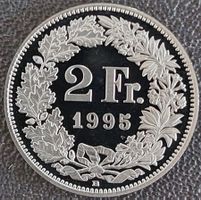 2 Franken 1995 stgl. / aus Münzsatz
