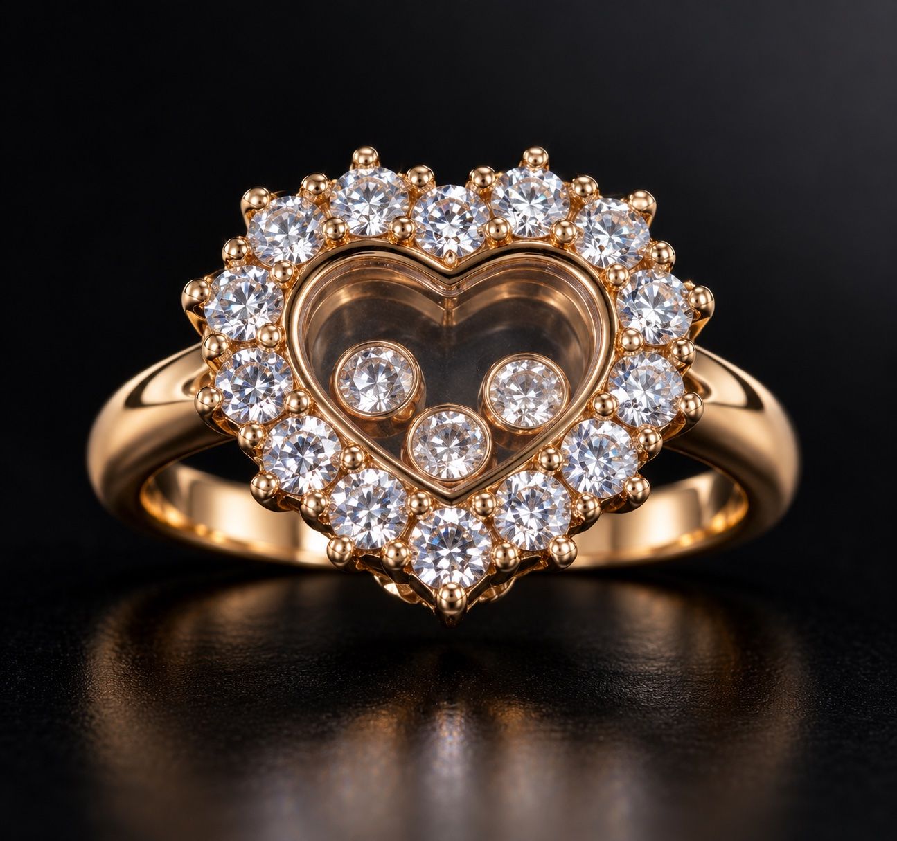CHOPARD HAPPY DIAMONDS CŒUR – OR 18 CARATS – DIAMANTS MOBILE (Gebraucht ...