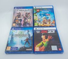 4x PS4/PS5 - Caligula, LEGO Horizon, One Piece, WWE 2K23 NEU