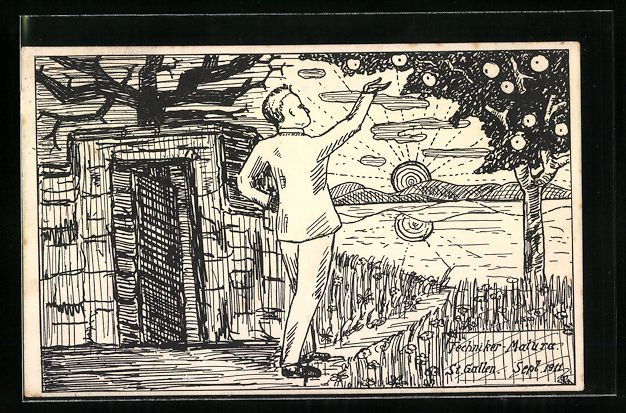 Cartoline postali: St. Gallen, Absolvia, Techniker-Matura 1 – Usato da Berlin venduto da bartko-reher