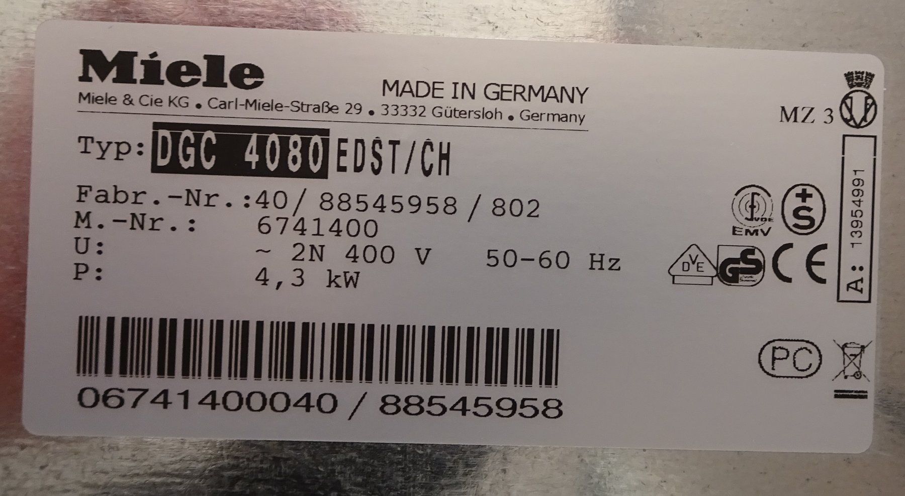 Miele Elettrodomestici da cucina: Miele Combi-Dampfgarer, 60 cm – Difettoso da Ebmatingen venduto da um70 5