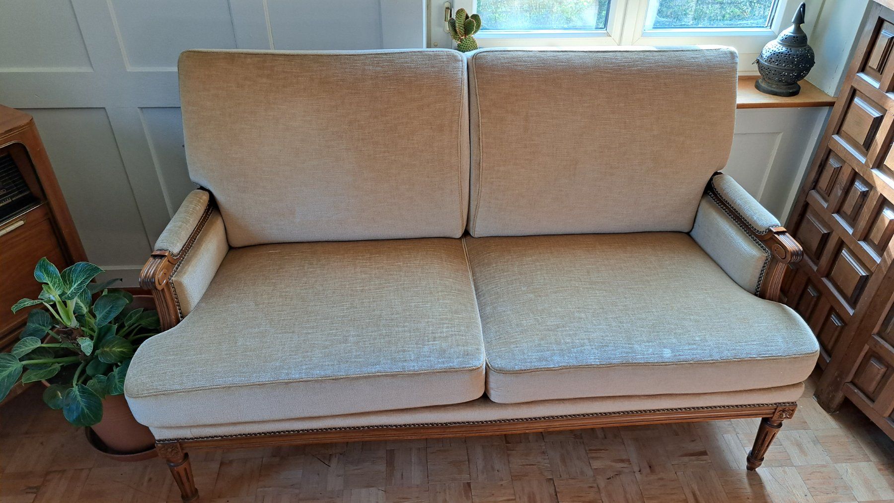 Divani: Sofa und Sessel Garnitur Holz hell bezogen – Usato da Wetzikon ZH venduto da Baron_Munchhausen 3