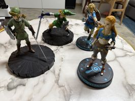 Lot de 4 figurines Zelda Breath of the Wild Link & Zelda