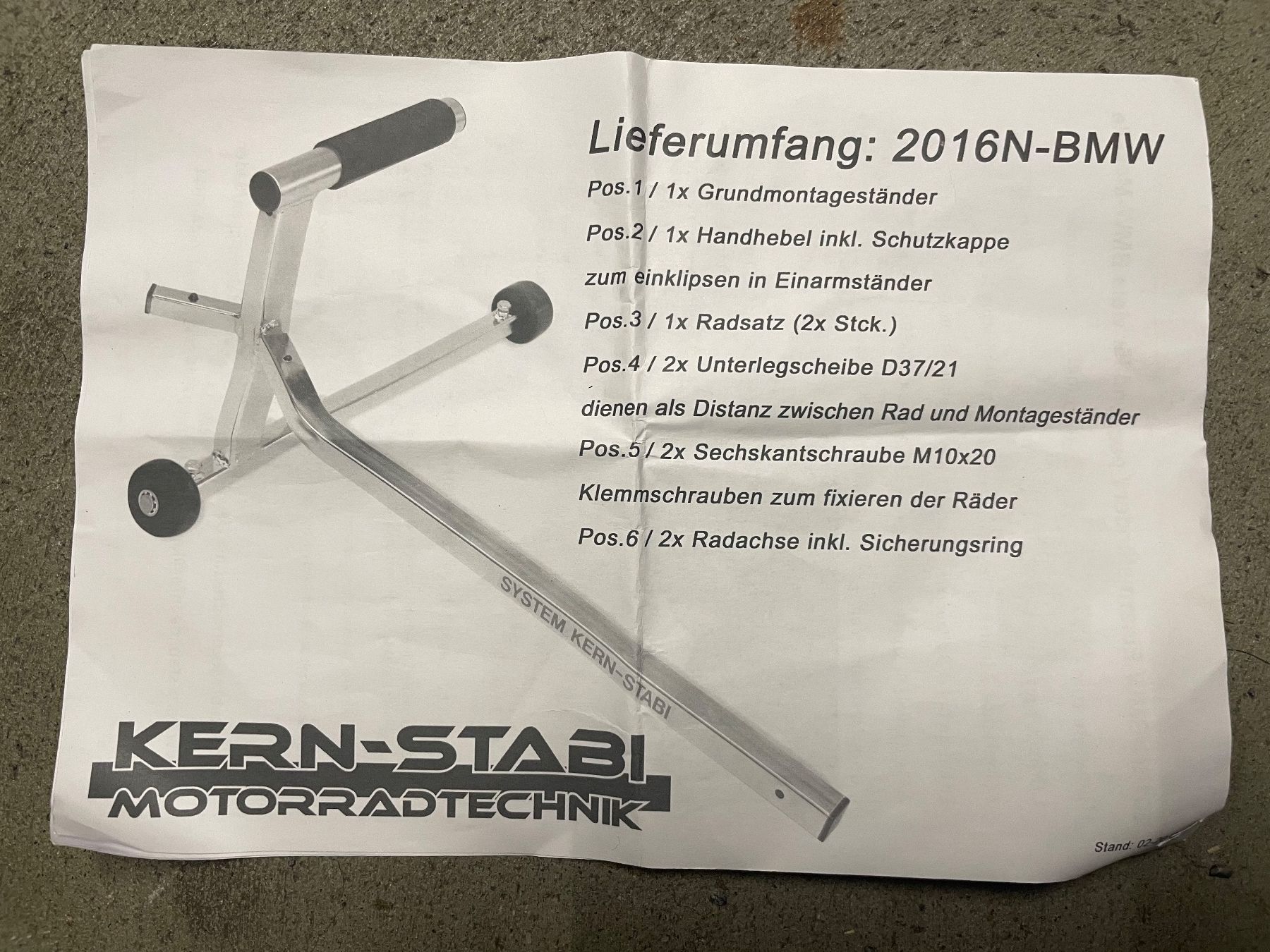 BMW Strasse: Montageständer BMW RnineT – Gebraucht aus Zürich von Rod-Fri