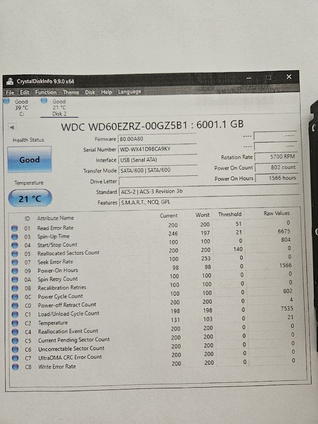 Western Digital Dischi rigidi: 6TB HDD Western Digital mit wenig Stunden – Usato da Worb venduto da MisterSunshine 1