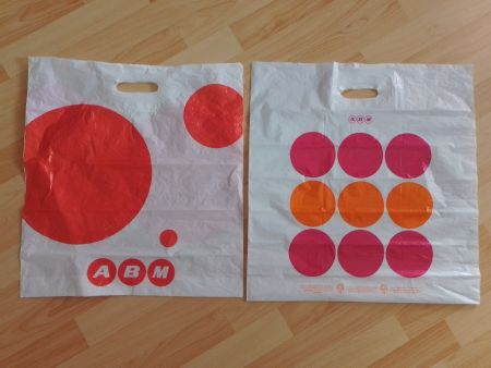 Vintage 2 Stk. ABM Einkaufs - Taschen Plastiktasche Sammler!