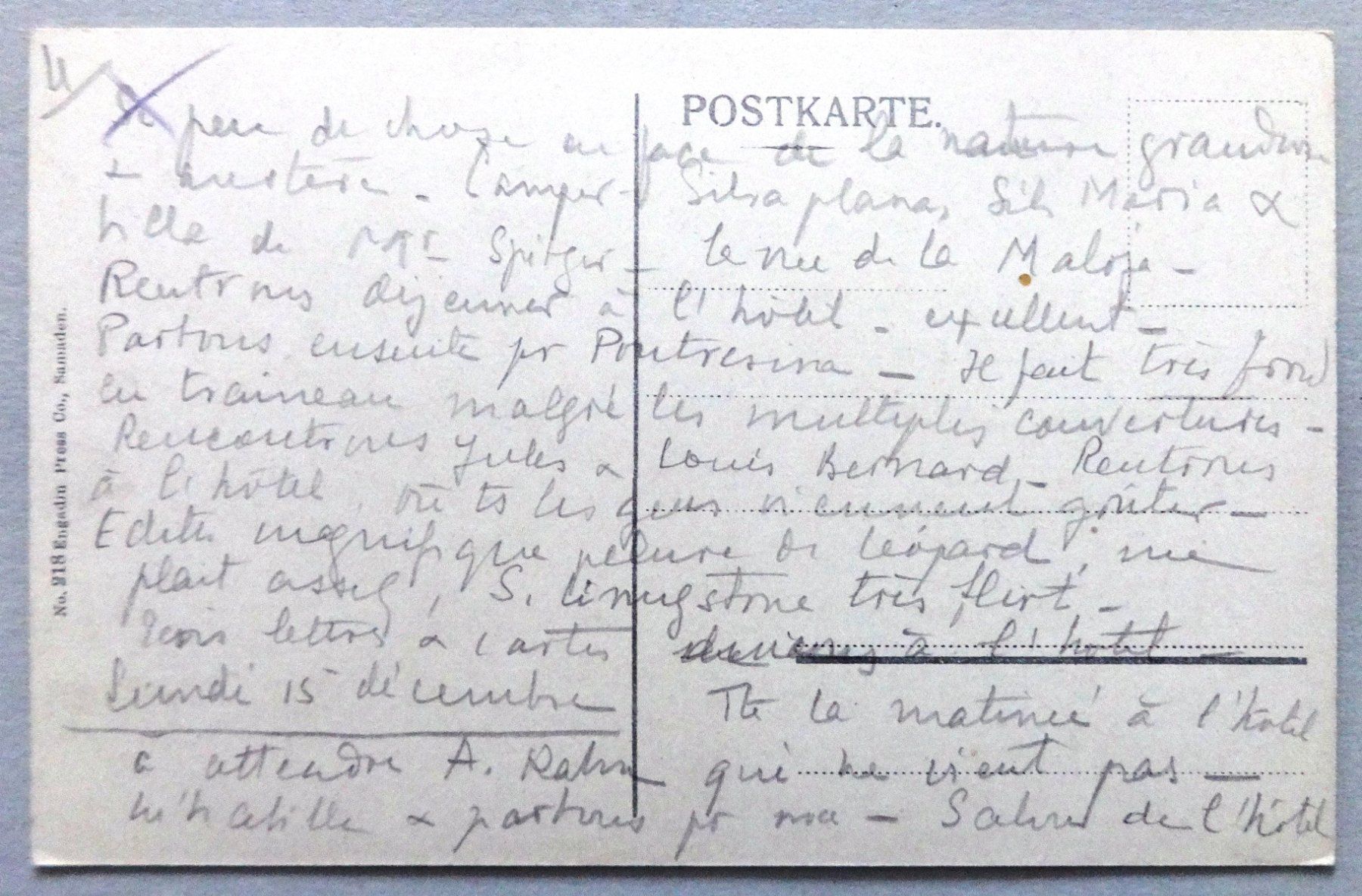 Cartoline postali: Campfèr-Silvaplana – Usato da Fétigny venduto da Billy2miny 1