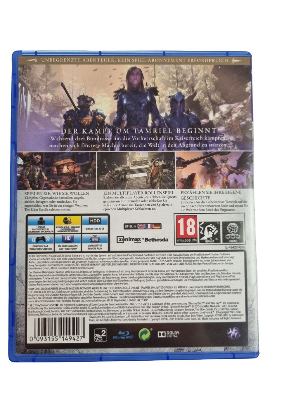 Sony Jeux: PS4-Spiel The Elder Scrolls – D'occasion à Wangen b. Olten par Restwert_Wangen 1