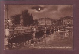 GENEVE - Pont du Mont-Blanc au clair de lune - 1927