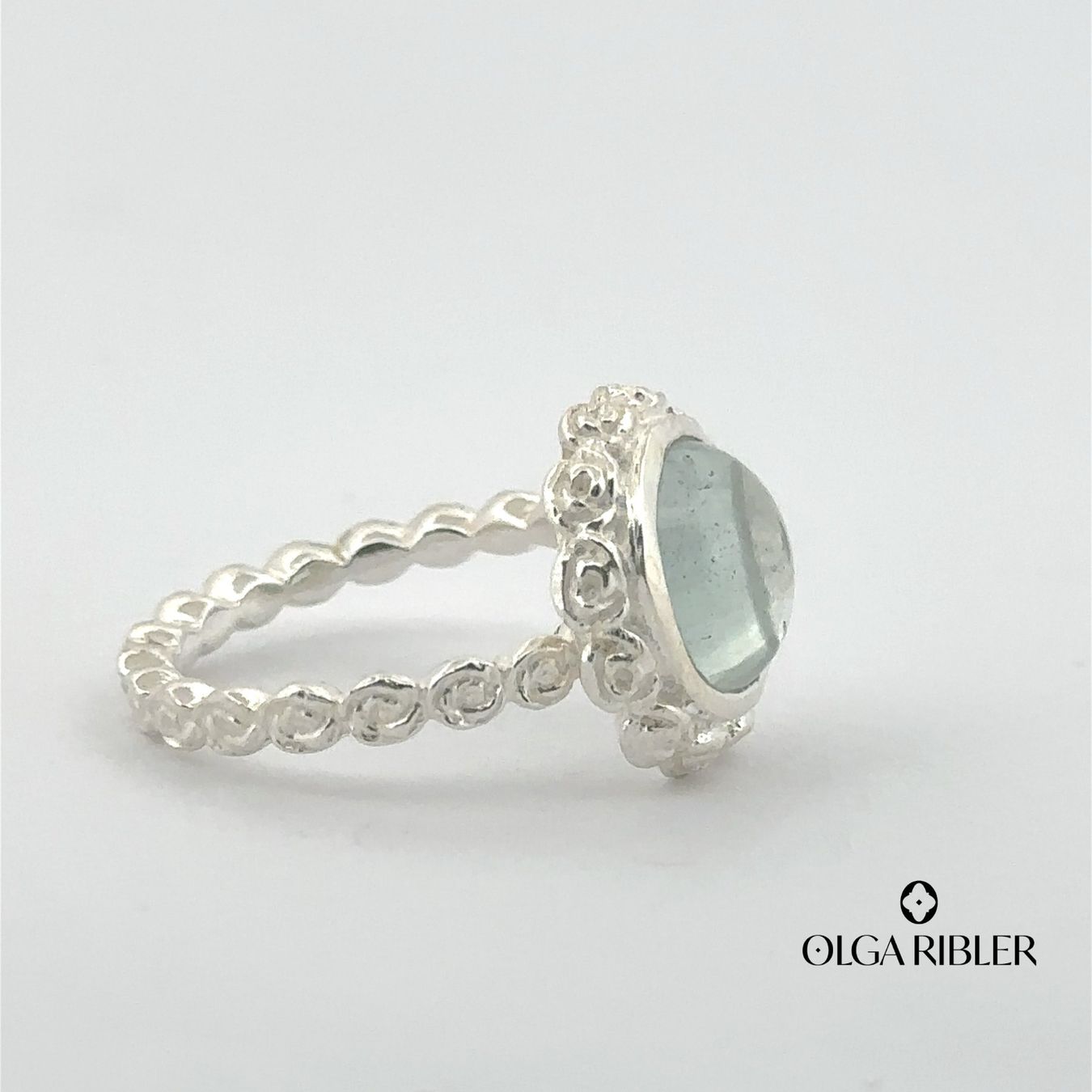 Olga Ribler Anelli: Feiner Silber Ring 925 mit Aquamarin Grösse 52 – Nuovo (secondo la descrizione) da Luzern venduto da Schmuckoutlet 3