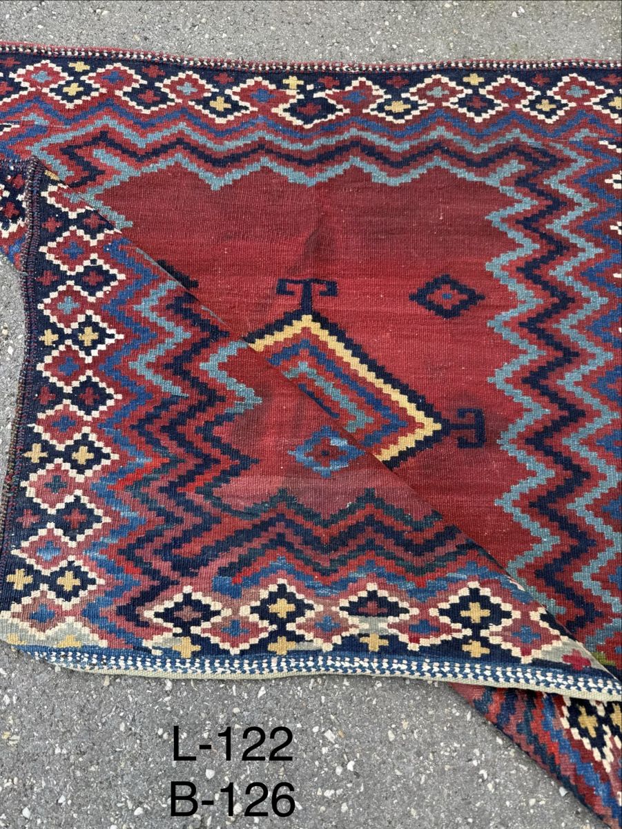 Kelim Teppiche: Alter Perserteppich Kelim 122x126 cm – Gebraucht aus Büron von Filadefia-888 3