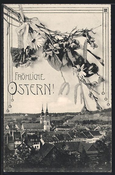 Cartes postales: Winterthur, Teilansicht mit Kirche, Zwei – D'occasion à Berlin par bartko-reher