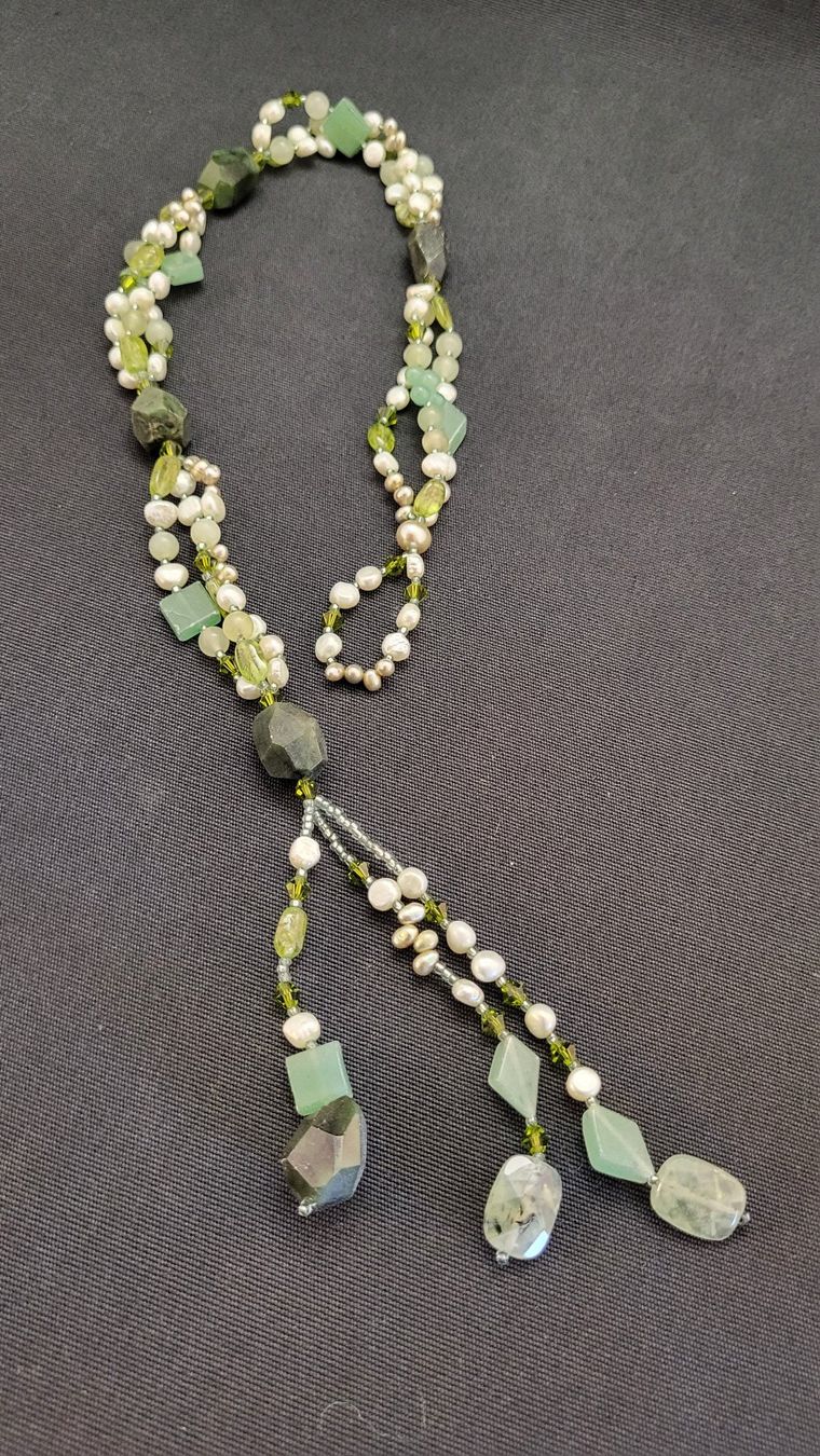Catenine: Edelstein-Kette mit Perlen – Usato da Basel venduto da spinne02 3