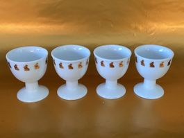 4 Eierbecher / Sujet Goldhase von Lindt