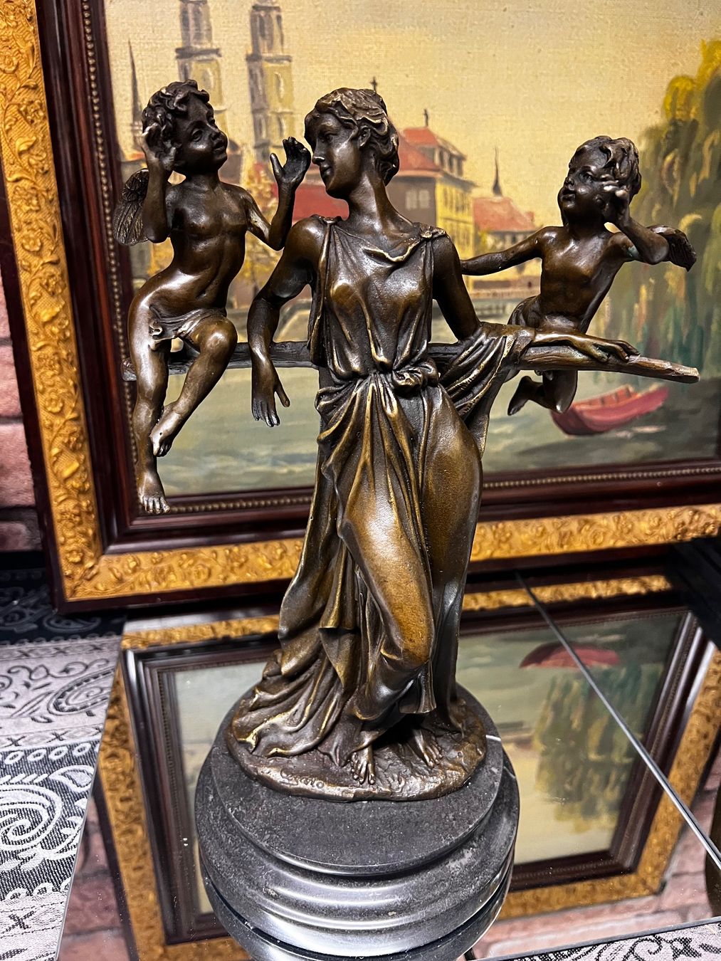 Sculture & Statue: Top Bronzefigur "Frau mit Putten" – Usato da Oberengstringen venduto da Cici7 1