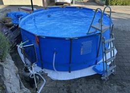 Pool Bestway Steel Pro MAX mit stärkerer Pumpe und Zubehör 