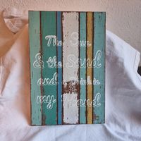 "The Sun & the Sand a drink in my Hand Holzschild 29,5x 20cm