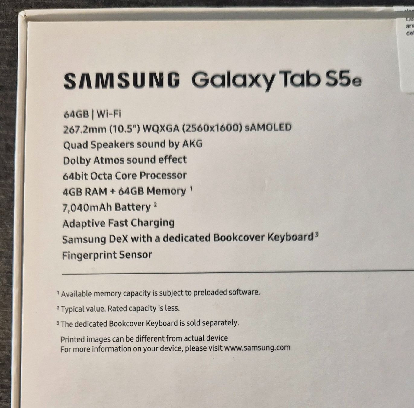 Samsung Tablet PC: Samsung Galaxy Tab S5e WLAN, 10.50", 64 Go, Silver – Usato da Vufflens-la-Ville venduto da megaoccasion 5