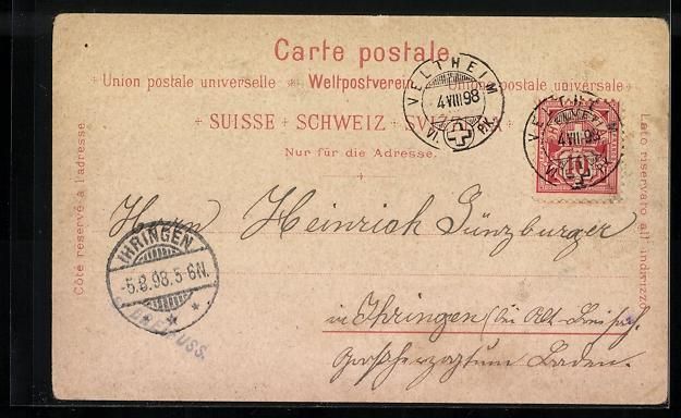 Cartoline postali: Litho Baden, Kurhaus, Schartenfels, Der  – Usato da Berlin venduto da bartko-reher 1