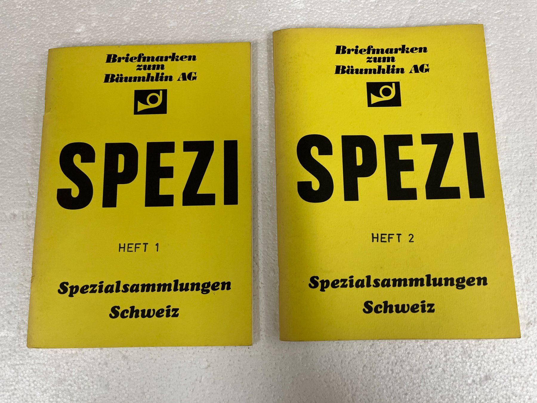 Alle Briefmarken: Briefmarken Spezi Heft 1 + 2 der Bäumhlin AG – Gebraucht aus Mumpf von dadaboygugulini