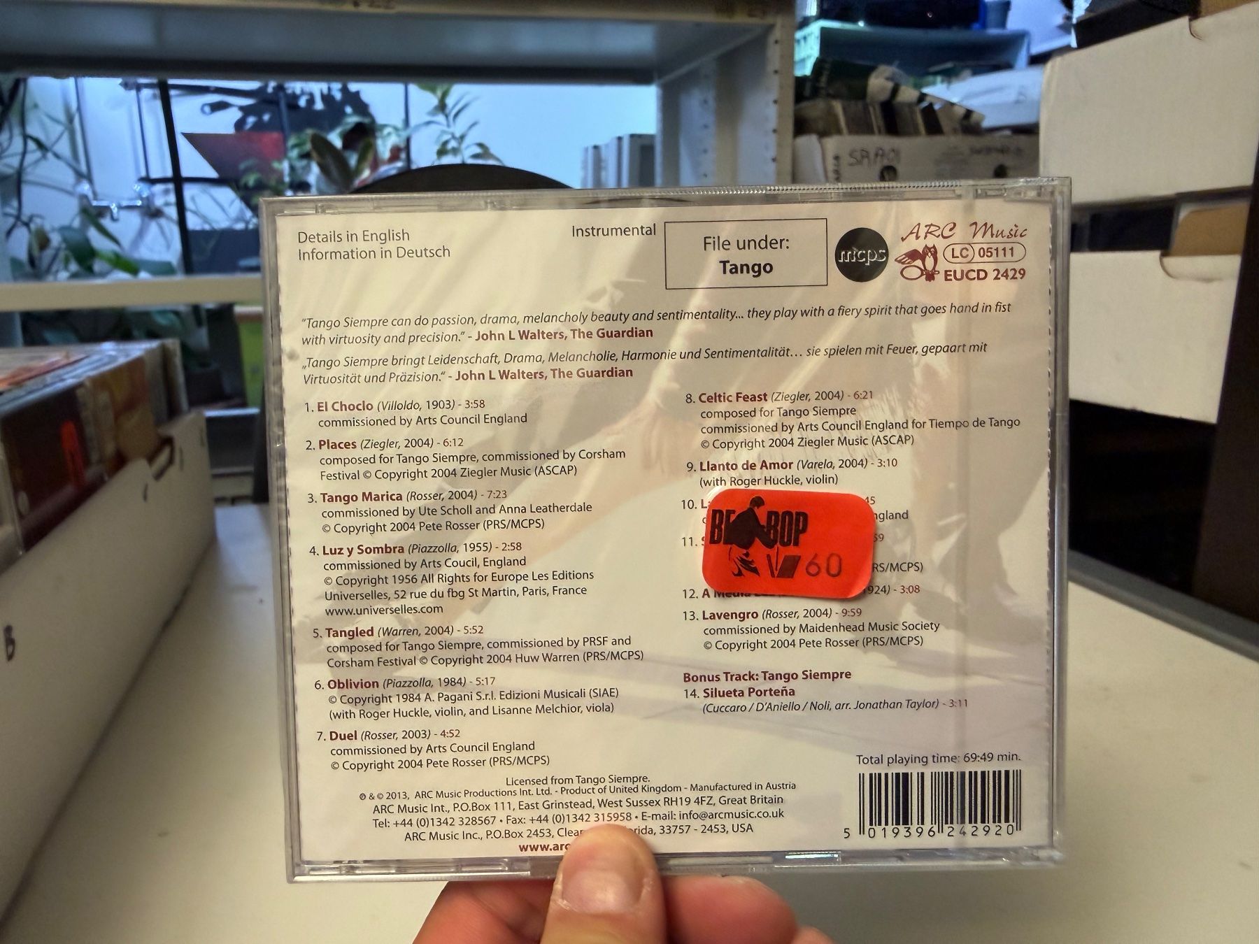CD: Tango Siempre - Tangoled - HD23E – Nuovo e nell'imballaggio originale da Küsnacht ZH venduto da Jazztilldawn 1