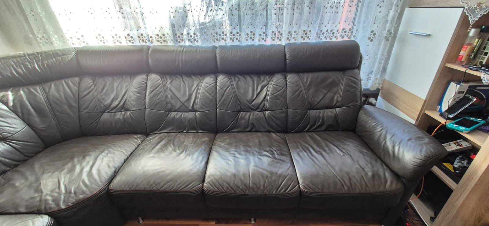 Sofas: Echtleder Ecksofa mit Bettfunktion – Gebraucht aus Möhlin von Kartalsinan 4