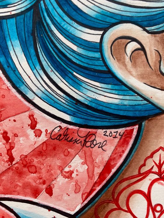 Original Gemälde von Carissa Rose 2014, tattoo style | Kaufen auf Ricardo