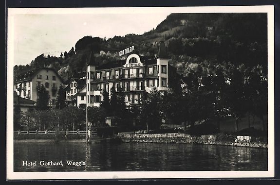 Cartes postales: AK Weggis, Hotel Gotthard, 1944 – D'occasion à Berlin par bartko-reher