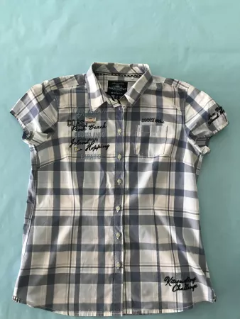 SOCCX Blue Damen Bluse blau/weiss