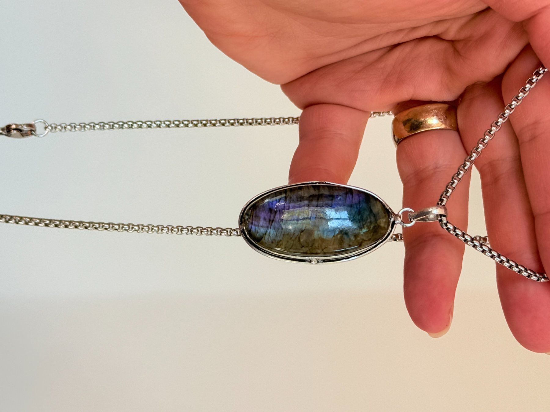 Ketten: Collier avec Labradorite – Neu und originalverpackt aus Genève von AWWA 5