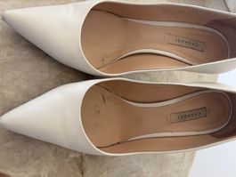Casadei Leder Pumps weiss Gr 40,5 Abendmode Sommer ☀️