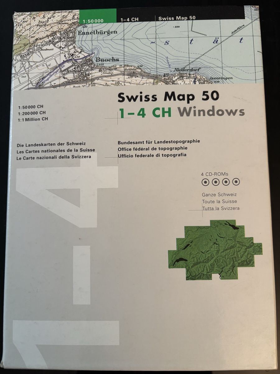 Software: Swiss Map 50 1-4 CH Windows CD-ROMs neuwertig – Usato da Zürich venduto da mbi_5bsz