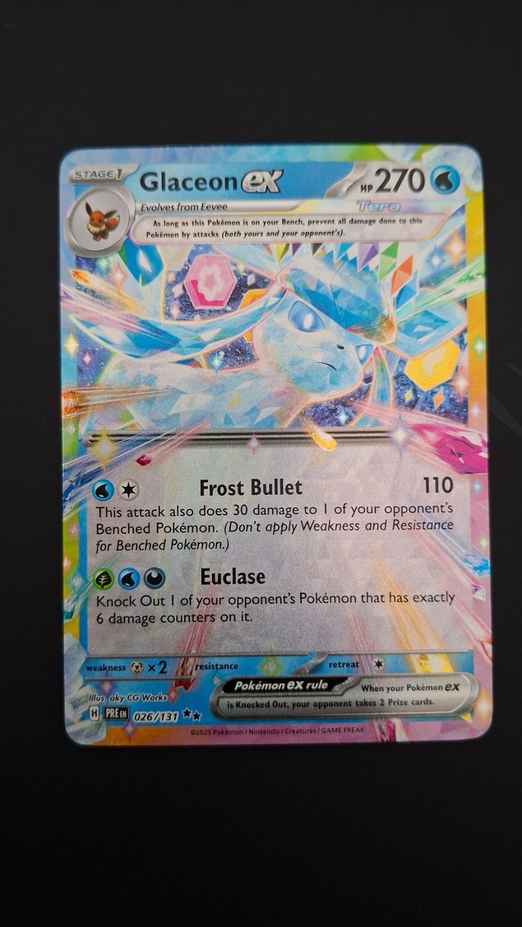 Pokémon Sammelbilder & Trading cards: Glaceon ex #026 Prismatic Evolutions EN (PRE) – Gebraucht aus Biasca von Sara_Poke123