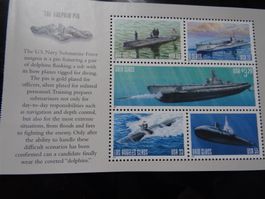 US Briefmarkenbogen Submarine 2000
