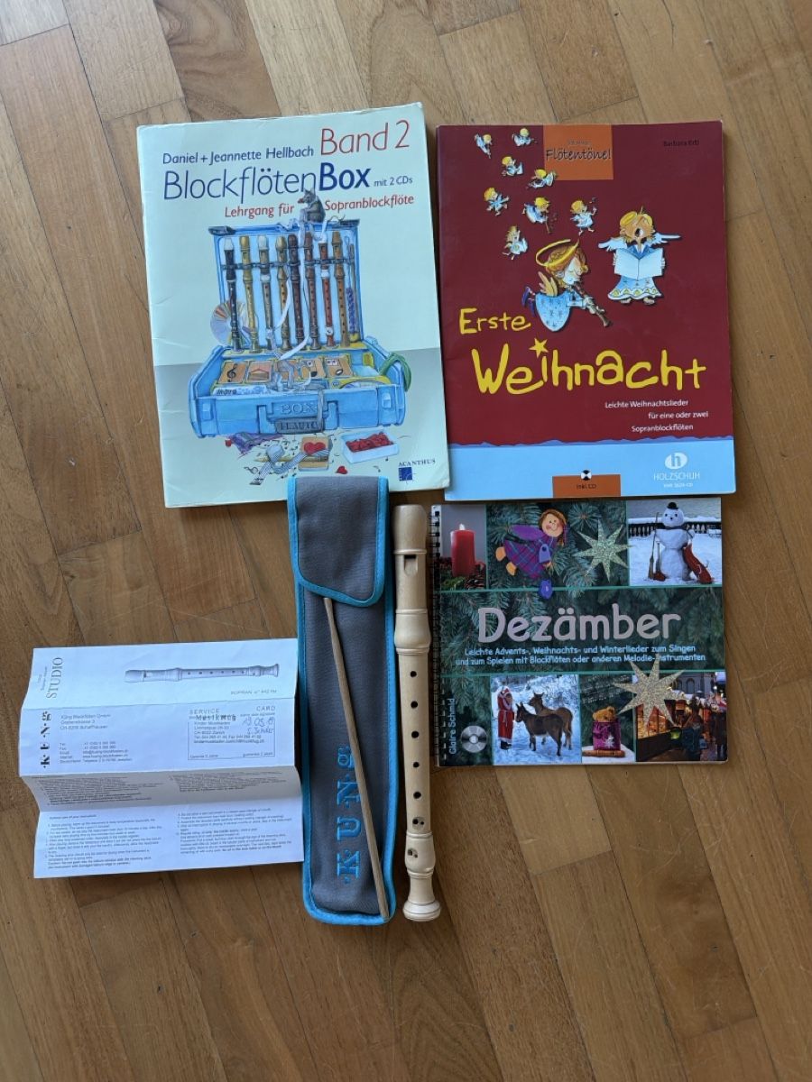 Musikinstrumente: Blockflöte Kung mit Zubehör – Gebraucht aus Magden von barbabellamama