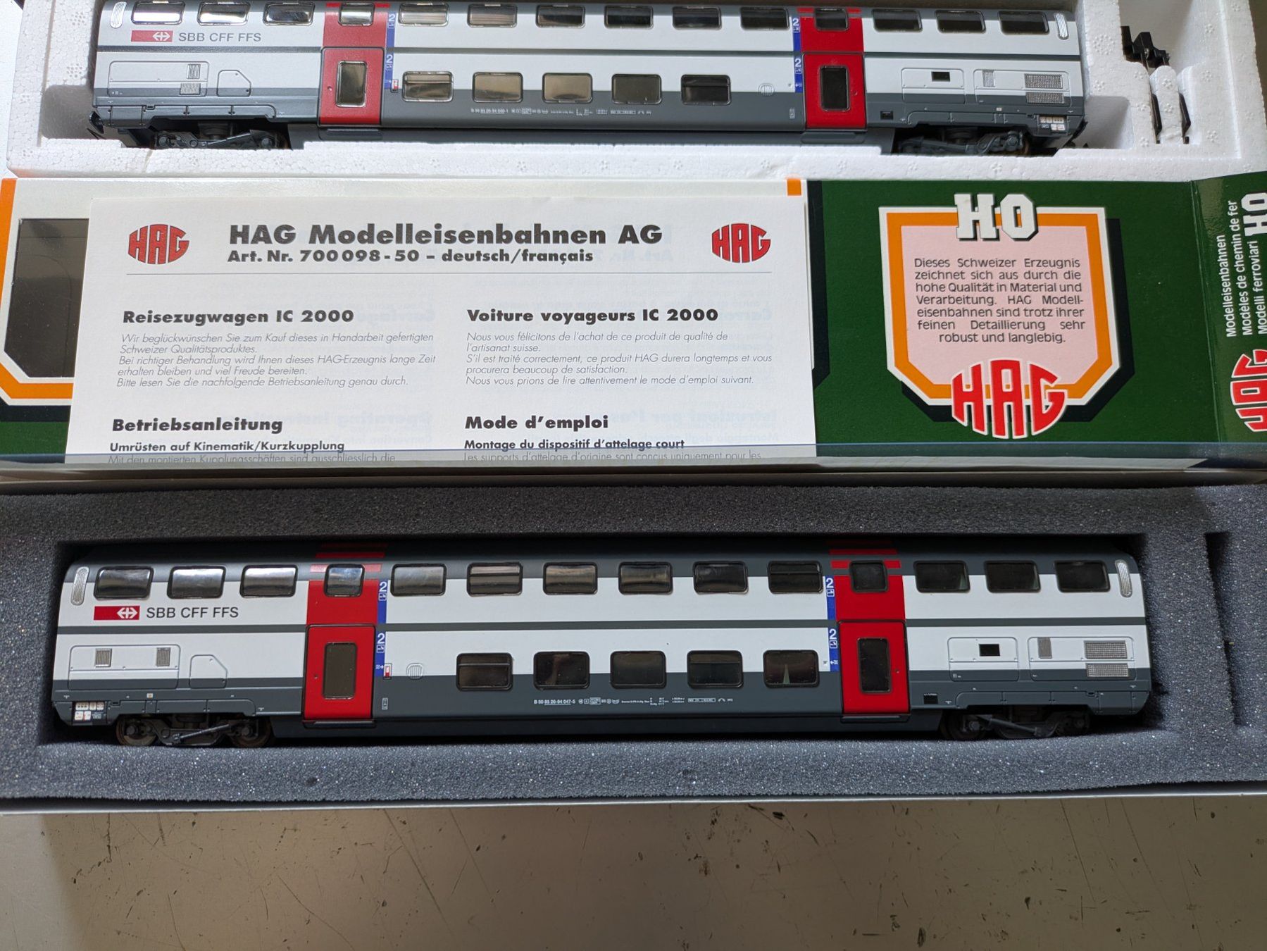 Hag Trains électriques: 5 x HAG SBB IC 2000 Personenwagen – Neuf (Voir description) à Lohn SH par Gitane0 6