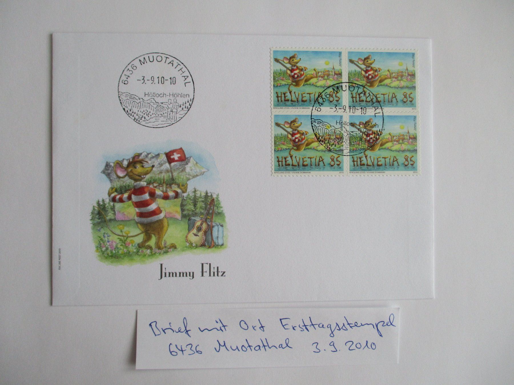 Tutti i francobolli: Brief mit Ersttagsstempel 6436 Muotathal – Usato da Langnau b. Reiden venduto da Aktuell88