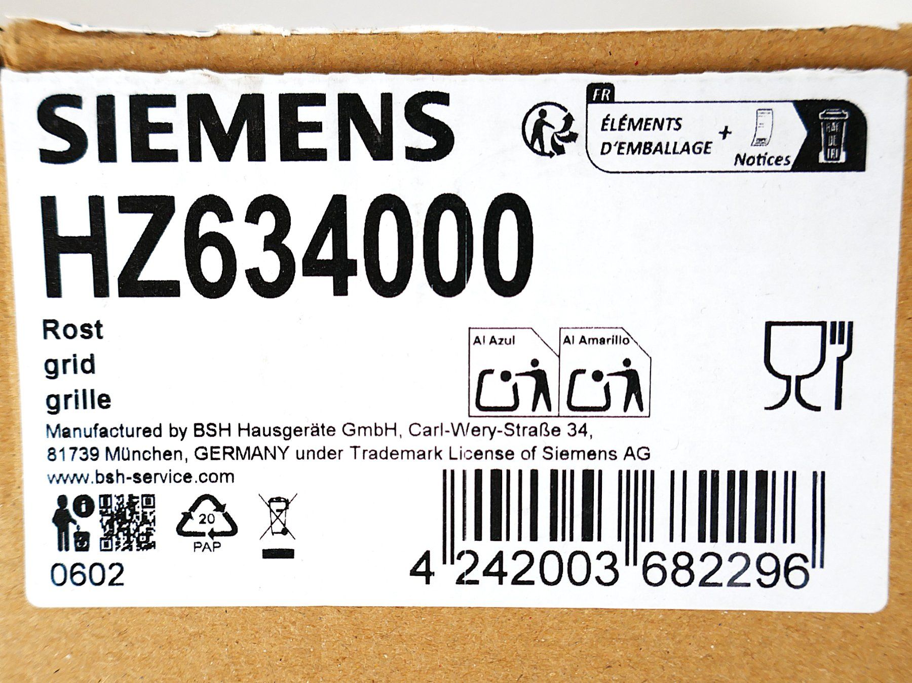 Siemens Backöfen: Siemens HZ62400 Back-und Bratrost – Gebraucht aus Urtenen-Schönbühl von Restwert_Schoenbuehl 1